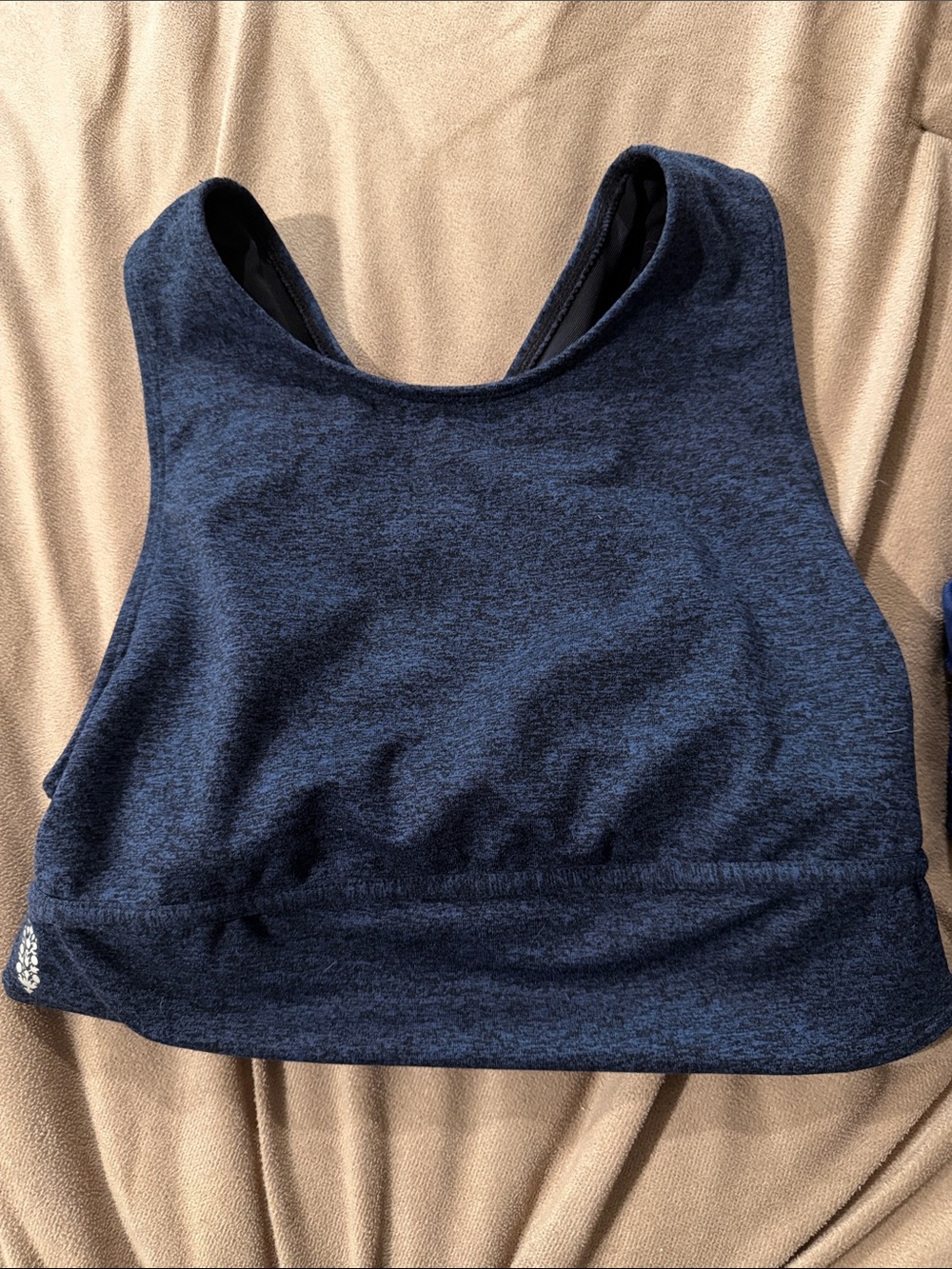 FP Movement by Free People Navy Heather High Neck Sports Bra
